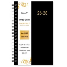 2026-2028 Pocket Calendar/Planner - 3 Year Monthly Pocket Planner 2026-2028 from
