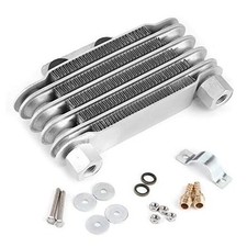 Motorcycle Engine Oil Cooler, 5 Row Universal Engine Oil Cooler Cooling