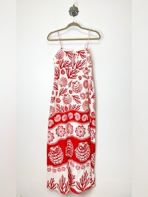 Calypso St Barth Boho Coastal Maxi Dress Seashell Tropical Women's Small NWT