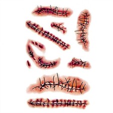 Zombie Scars Tattoos Xllree Bloody Scar with Fake Blood Costume Makeup Halloween