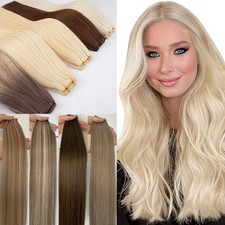 Double Weft Human Hair Extensions Weft Sew in Weave Remy Indian Hair Bundle100g