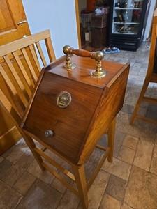 Antique Edwardian wooden Fireside Box Coal Scuttle