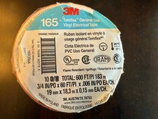 10 Rolls: 3M Temflex Multi-Purpose Vinyl Electrical Tape 165 Orange .75in x60ft
