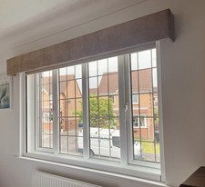 Padded Box Window Pelmet made to measure