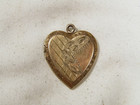 Vintage Gold Vermeil Sterling Silver Engraved Flower Design Heart Locket Pendant — photo 9