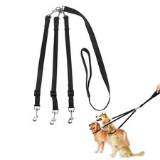 3 Way Dog Leash 3 in 1 Multiple Dog Leash Detachable Tangle Free 360  Swivel ...