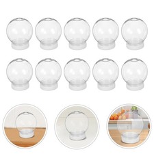 10 PCS Snow Globes Kit Plastic for Crafts Display Case Gifts Empty Water