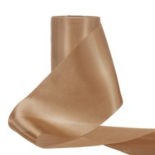 4 Inch Wide Satin Ribbon 22 Yards Single Face Solid Ribbon Dark Gold