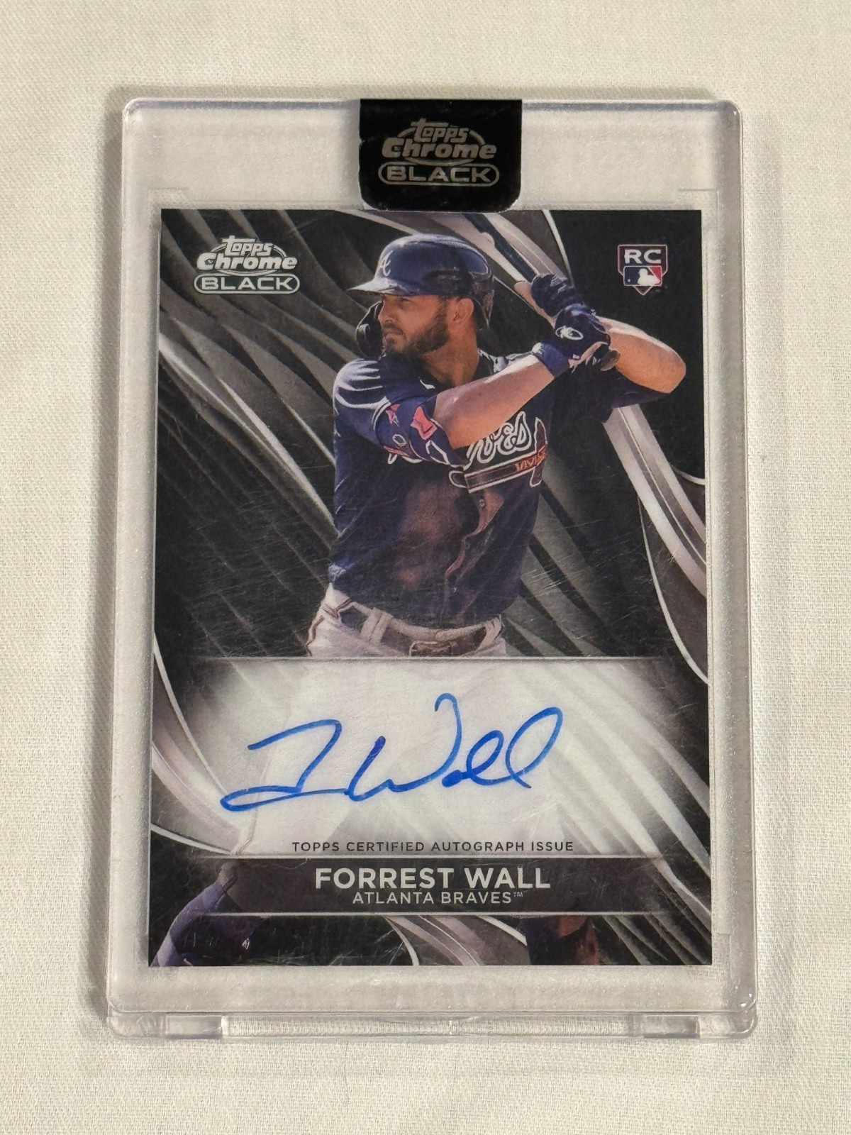 2024 Topps Chrome Black Forrest Wall Base Rookie Auto Atlanta Braves