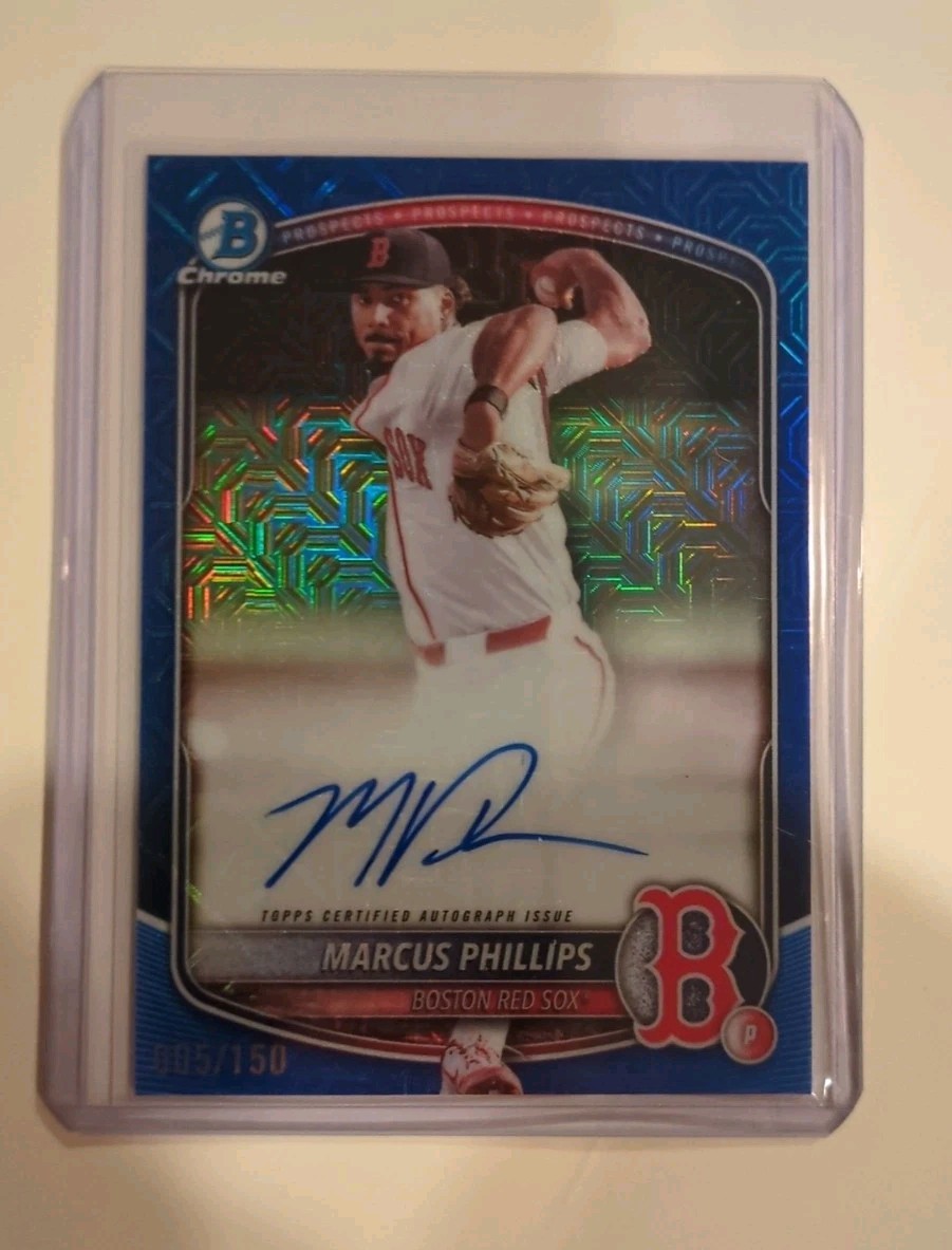 2025 Bowman Draft Marcus Phillips Auto Blue Mojo  /150 BMA-MP