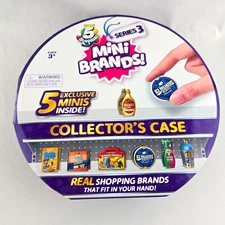 5 Surprise Mini Brands Collector's Case Series 3-With 25 Figures Toys Food Gold