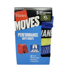 Hanes Moves Performance X-Temp Boys Size XL 16-18 Boxer Brief Underwear 5Pk