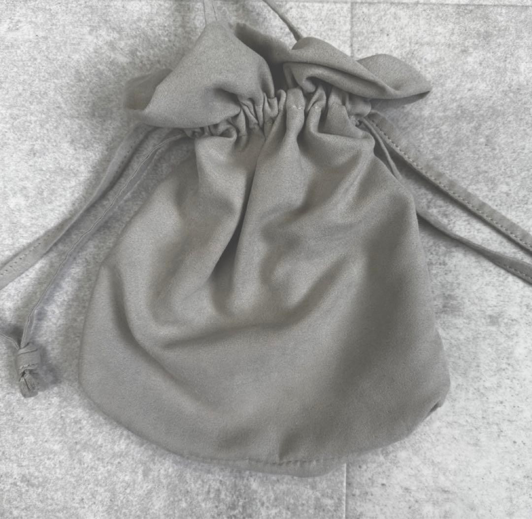 JunRed Grey Polyester Drawstring Bag, Minimalist,… - image 3