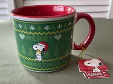 Peanuts Snoopy Christmas sweater 21oz mug 2019 NWT