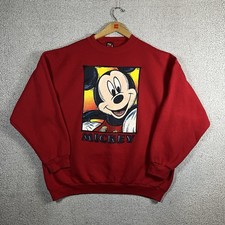 Vintage Disney Mickey Mouse Sweatshirt Mens 2XL Crewneck Made USA Unlimited 90s
