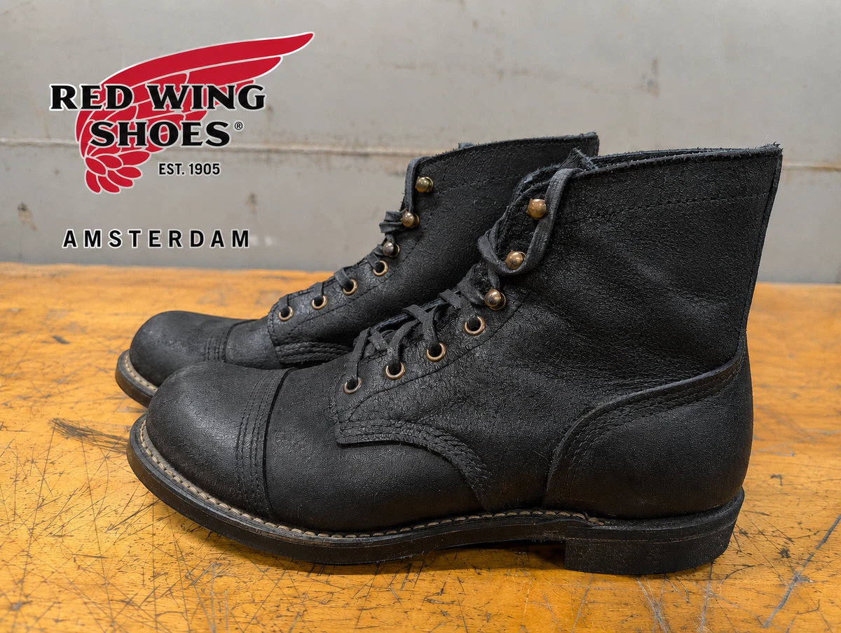 Red Wing Shoes Lace Up Black Boots for Men for sale | eBay