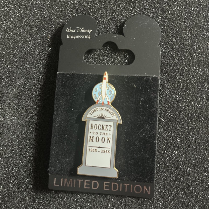 DISNEY PIN AUTHENTIC WDI CAST ATTRACTION DEAD RIDES ROCKET TO THE MOON LE 300