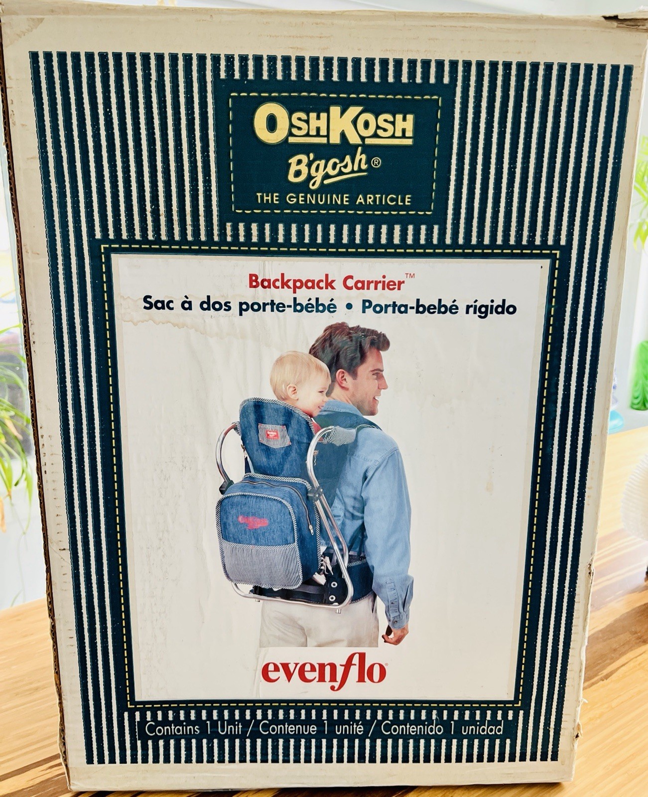 Vtg Denim Osh Kosh B'Gosh Baby Carrier Backpack Lightweight 