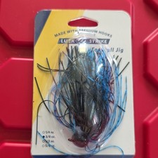 Luck-E-Strike FLW Winning Jig MCFJ38-15-1 Black Blue 3/8 oz All New Skirts