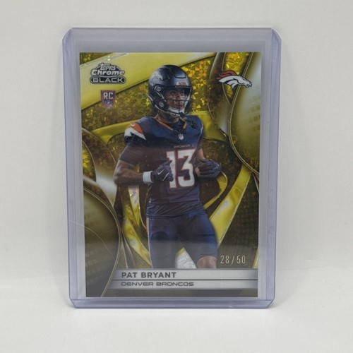 Pat Bryant 2025 Topps Chrome Black Gold Refractor /50 Denver Broncos #116 RC