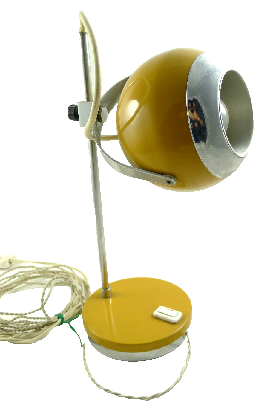 1970 LAMPADA TAVOLO VINTAGE SPACE AGE EYEBALL DESIGN ARREDO NON FUNZIONA foto 4