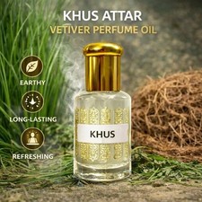 Khus Attar Perfume Oil  Alcohol Free  Long Lasting Fragrance  10 ML