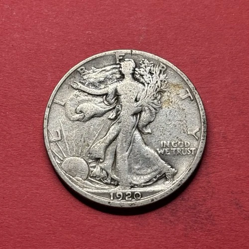 (1) Beautiful Antique 1920-D Walking Liberty Half Dollar F-FINE BETTER DATE