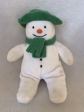 Vintage Eden The Snowman Plush Green Hat Scarf Stuffed Toy 8.5  