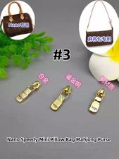 Zipper Puller Slider Replacement for Nano Speedy Mini Pillow Bag Mahjong Purse