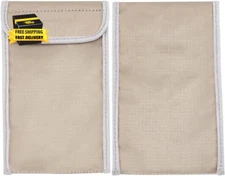 2Pcs anti Radiation Cell Phone Sleeve Security Pouch Faraday Bag 5G GPS EMF RFID