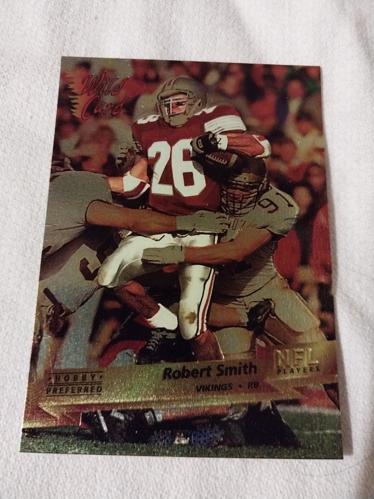 1993 ROBERT SMITH WILD CARD SUPER CHROME NFL ROOKIE CARD RC  #194 VIKINGS OHIO 