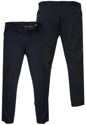 D555 Herren Übergröße Stretch Chino Hose, Flexi Taille, 40''-60'' Schwarz, Stein, Ind