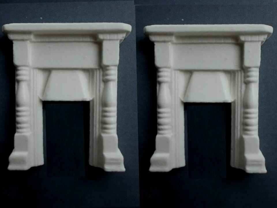 Dolls House One Pair Of White Bedroom Fire Places Dolls House Bedroom Small room