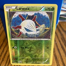 2016 Reverse Holo Larvesta Steam Siege 14/114 Pokemon TCG NM  Collectable Card