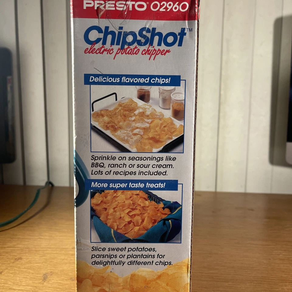 Presto ChipShot Electric Potato Chipper 21-229 From 1993 Vintage New In Box NOS - Image 2 of 4