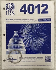 IRS 4012 VITA/TCE Volunteer Resource Guide 2023 Returns Loose Leaf Book