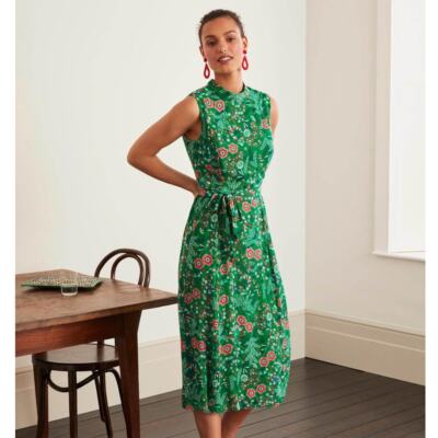 knee length dresses for ladies Violet Midi Dress-Multi, Meadow Paisley main image 1