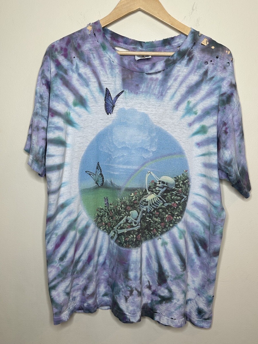 Vintage Thrashed Grateful Dead Shirt Rare Aop Xl USA Single