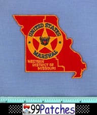 WESTERN MISSOURI MARSHAL Federal Police Shoulder Patch STATE SHAPE 7B