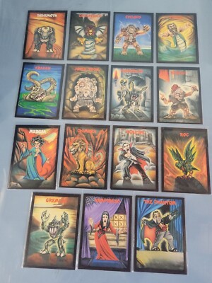 Monster in my Pocket 15 Trading Cards #4,7,8,10,11,12,23,25,26,30