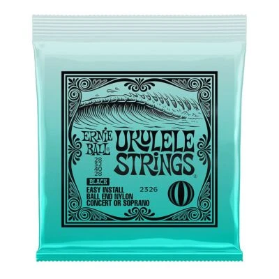 Ernie Ball Concert / Soprano Ball End Nylon Ukulele Strings (Black)