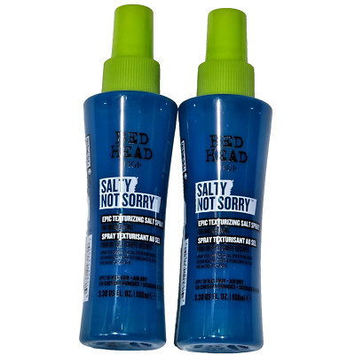 2 Bed Head Tigi Salty Not Sorry Epic Texturizing Spray For Undone Looks 3.38oz