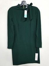 Calvin Klein Dresses Kathryn Long Sleeve A-Line Dress Sz 8P - Green