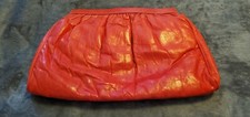 WOMEN'S VINTAGE RED LEATHER CLUTCH HANDBAG
