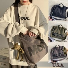 US Unisex Casual Crossbody Bag adjustable Canvas Tote Shoulder Handbag Messenger