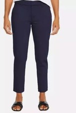 NWT BANANA REPUBLIC 1760086 SOLID BLUE CROPPED CHINO PANTS SZ 4 G376