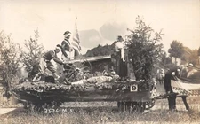 INDEPENDENCE DAY PARADE FLOAT~LOCATION NOT IDENTIFIED~RPPC~REAL PHOTO