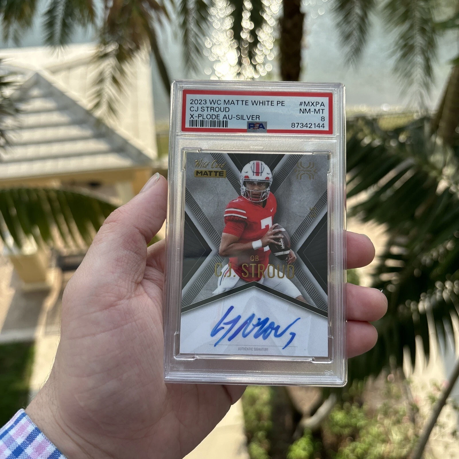 CJ Stroud Wild Card Matte White Premium Edition X-Plode Autographs #MXPA Purple