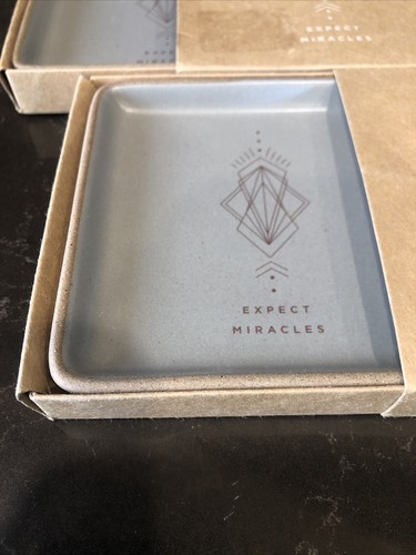 Lot Of 3 Pier 1 Imports Decorative Ceramic Trinket Jewelry Tray w/ Gift Box - Picture 3 of 4