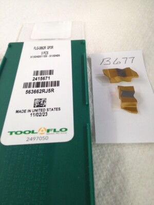 5 NEW TOOL FLO FLG (NG)-3062R CARBIDE INSERTS GRADE. GP3R FACTORY PACKED (B677)